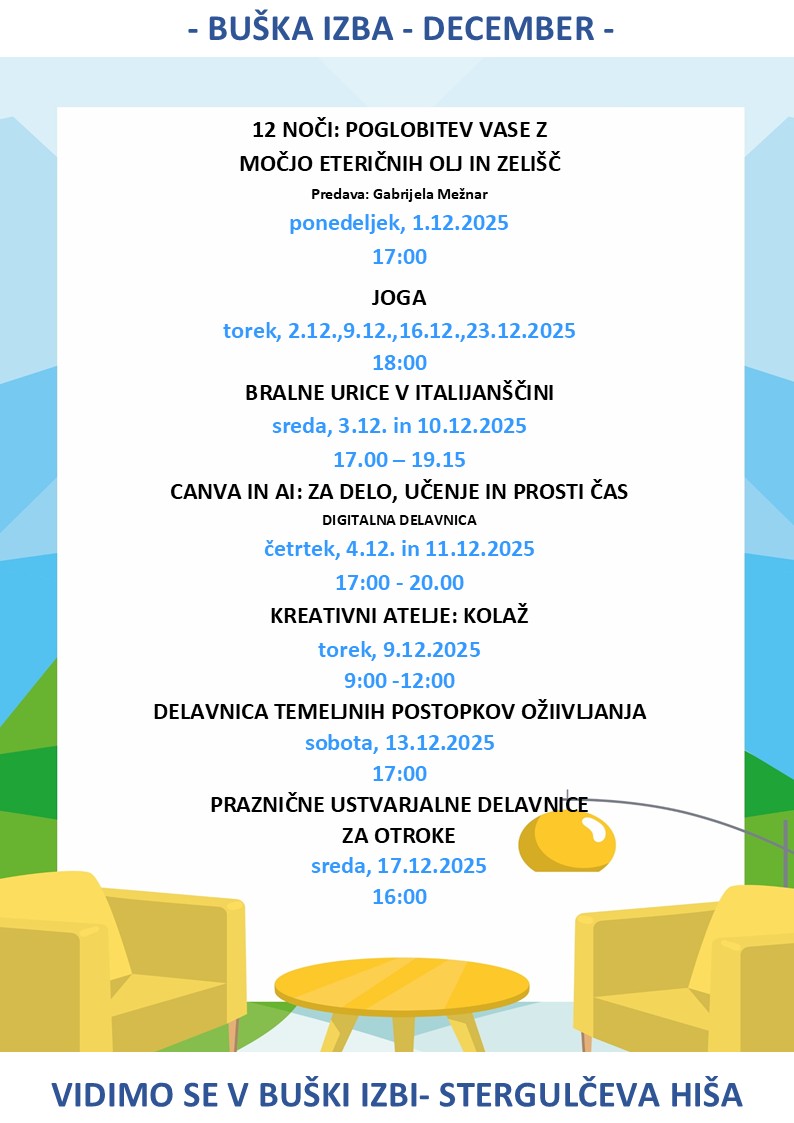 BUŠKA IZBA program december 2025